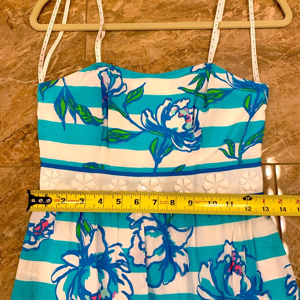Lilly Pulitzer Langley Dress in Shorely Blue Tossing the Line 0 - Picture 4 of 8